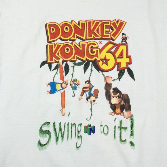 Donkey Kong 64 Swing on It T-Shirt Men Large Nintendo Video Game Graphic Tee N64 - Picture 6 of 12